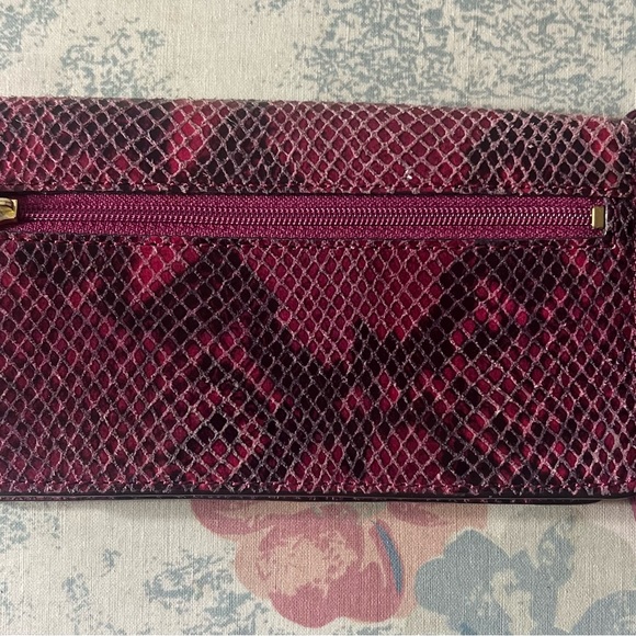 Coach raspberry Snakeskin Wristlet - Picture 3 of 5